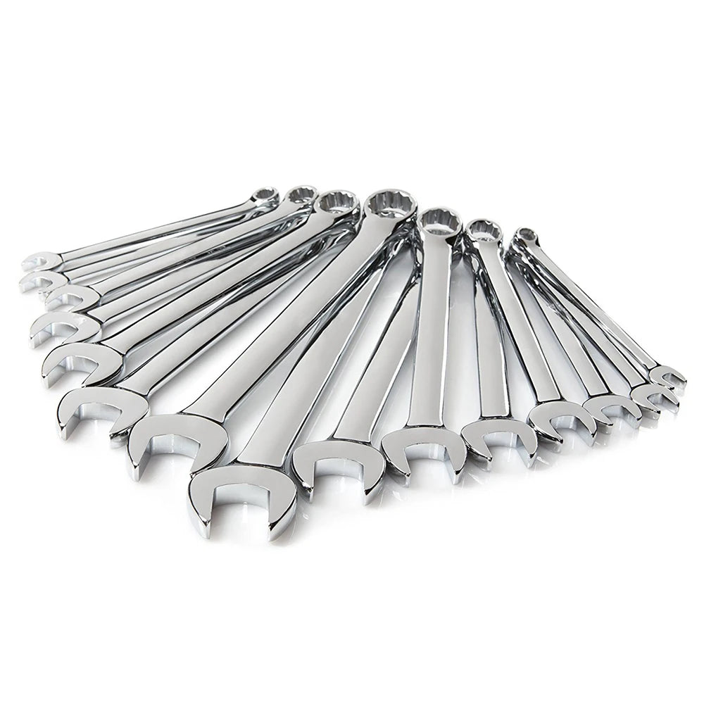 6-32mm Open End Combination Wrench Universal Large/Small Metric Ring Socket Spanner DIY OEM 45# Steel Double End Household Car