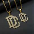 15 Years Factory Custom Name Letter Cz Pendant Necklace Stainless Steel Gold Initial DC Charm Necklace