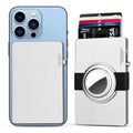 New Mental Silver Portable Minumilist Durable Air Tag RFID Protection Credit Card Holder Button Closure Customized