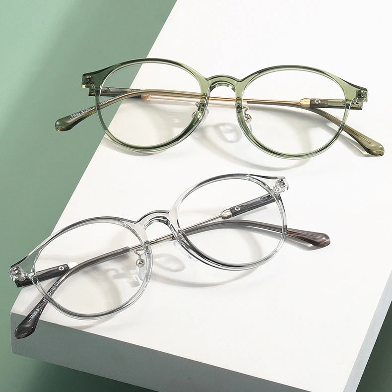 Women Pink Transparent Clear Lens Anti-Blue Ray Glasses Cheap Frame Eye Wear in Stock
