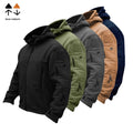 Custom Men's Outdoor Winter Zip Warm Solid Color Sports Tactical Polar Fleece Soft Shell Jacket Hooded Breathable Knitted