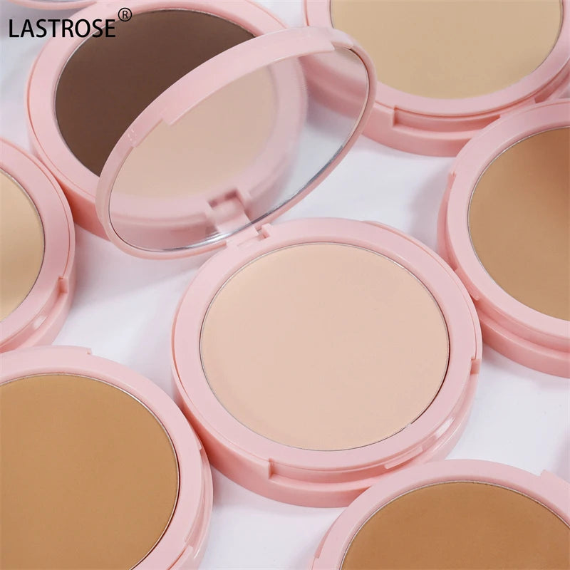 Private Label Full Coverage Waterproof Oil Control Pressed Powder Foundation Concealer Contour Vegan Makeup Pink Face Powder