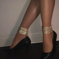New Arrival Punk Exaggerate Sexy Bling Anklets Multi Layer Full Rhinestone Crystal Ankle Bracelet for Party MegaBDM