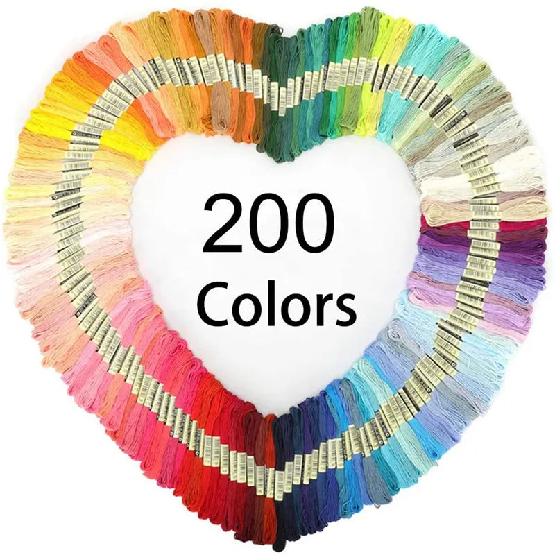 200/100/ Anchor Similar DMC Cross Stitch Cotton Embroidery Thread Floss Sewing Skeins Craft Hogard