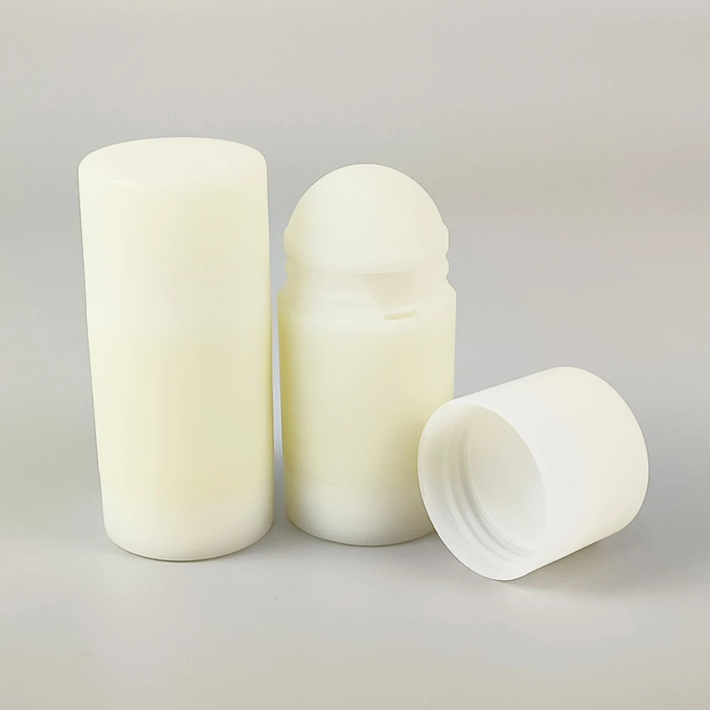 30g ABS Refillable White Deodorant Container Recyclable Screw Cap Seal Screen Printed Cylinder Skin Care Serum Face Cream Long