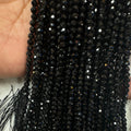 HOT Selling 2mm 3mm 4mm Shiny Natural Faceted Black Spinel Gemstone Beads for Jewelry Making