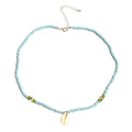 Bohemian Seed Glass Bead Beach Star Shell Pendant Knitting Necklace GMN016