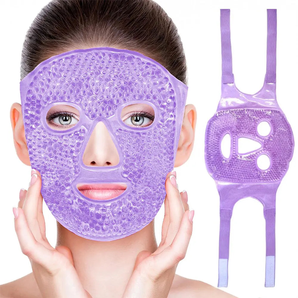 Skin Care Reusable Hot Cold Gel Compress Pvc Ice Beads Cold Pack Face Mask for Facial Pain Relief Swelling Relief
