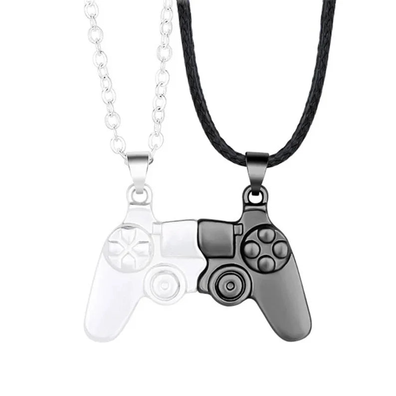 HOVANCI Magnetic Friendship Video Game Controller Couple Necklace New Valentine's Day Gift BFF Necklace for 2