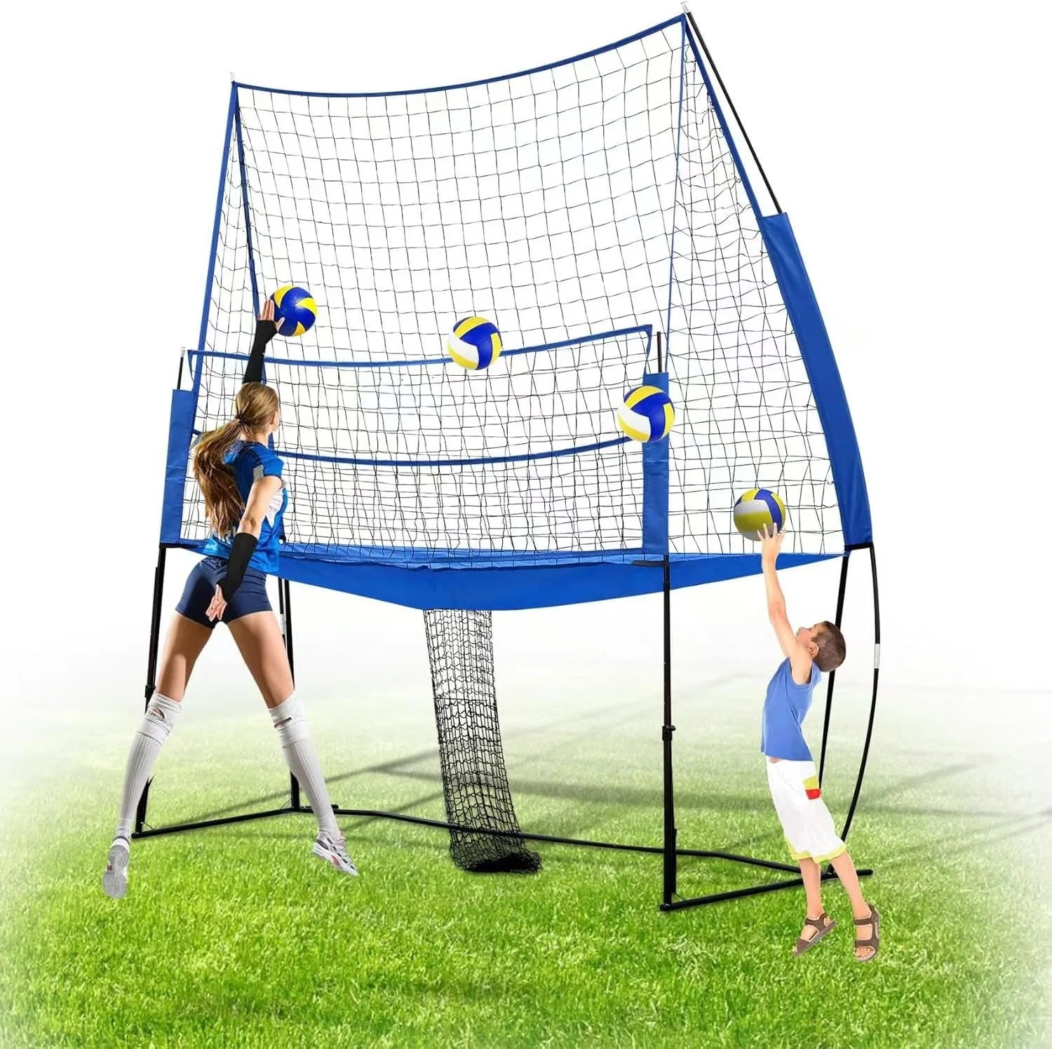 Best-Selling 11*8 Feet Adjustable Height Volleyball Practice Net Indoor and Outdoor Training Equipment