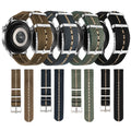 Custom Logo Two Pieces Universal Striped Nylon Canvas Watch Strap 20mm 22mm Adjustable Braided Twill Nylon Watch Bands Wholesale