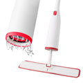 Cleanhome Hand Free Eco-Friendly High Capacity 70-80% Dehydration Rate Microfiber Flat Mop Cleaner Removal Pet Hair Self-Wringing