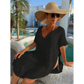 2025 Hot Sale Summer Resort Hollow Out Swim Beach Shirt Women's Crochet Knit Loose Sun Protective Swimsuit Cover up Dress