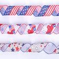 2025 New American Independence Day Decorative Ribbon Flag Bow Natural Burlap Ribbon Star Gift Wrapping Tape