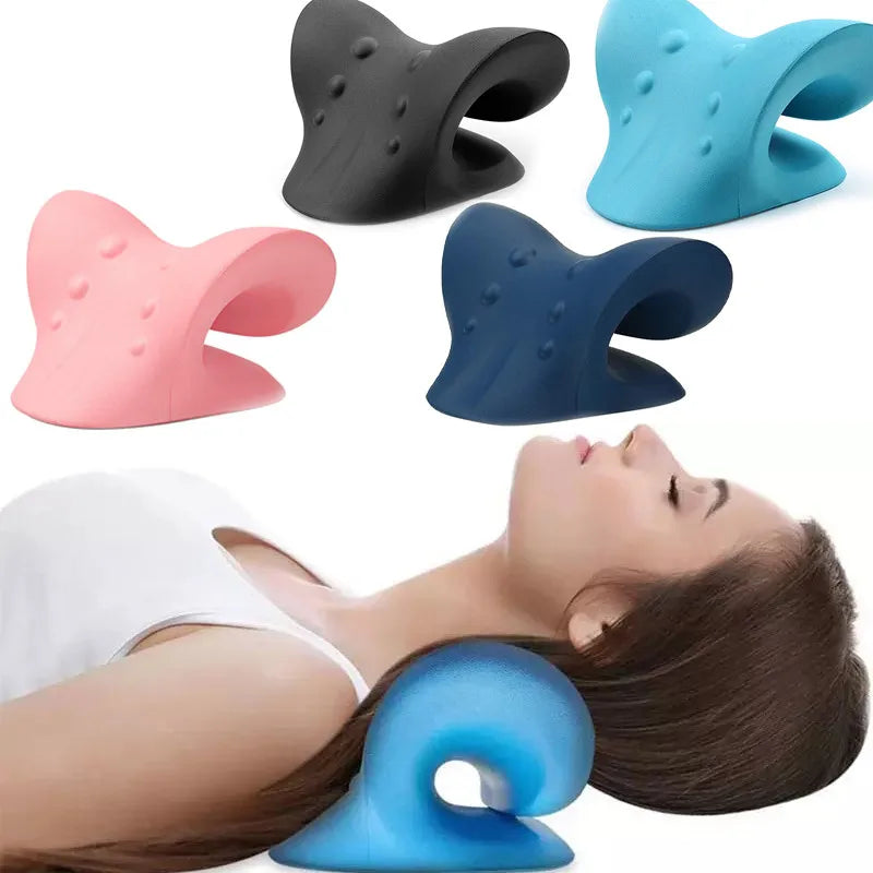 Neck Shoulder Stretcher Relaxer Cervical Chiropractic Traction Device Pillow for Pain Relief Cervical Spine Alignment Gift