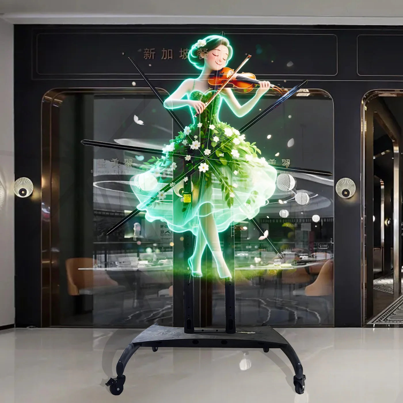 COEUS 2025 New 3D Hologram Display 2512 LED 180cm Projector LED Sign Holographic Advertising Machine Supports Video Festivals
