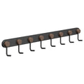 Multi-Functional Single Row Iron Wrought High Precision Wall Coat Rack Perforation-Free Kitchen/Bathroom Hook Arrangement