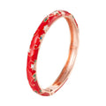 Daili Wholesale Classic Girl Accessories Colorful Enamel Bangles Zinc Alloy Gold Plated Red Cloisonne Fashionable Bangle