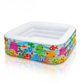 Intex 57471 Sea Aquarium Swimming Pool Inflatable Outdoor Water Pool for Kids and Adults