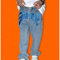 RUYI Custom Men Fashion Streetwear Jeans for Men Stylish Embroidered Denim Jeans