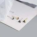 Everyday Luxe Mini Studs 4mm Dainty Triangle CZ Earrings 925 Sterling Silver Minimalist Jewelry Delicate & Hypoallergenic