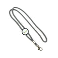 Round Cord Polyester Lanyards Customized Epoxy Dome Sticker Logo Printed Tubular String Neck Strap with Badge
