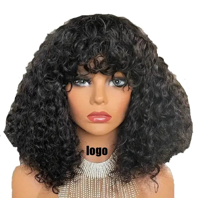 Fashion African Short Curly Hair Small Curly Hair Women Wigs Fluffy and Soft Good Quality Wholesale Price