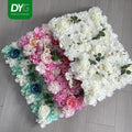 DYG Flower Panels Backdrop Wall 3d 40*60cm pink Silk Artificial Rose Flowers Wall Panels for Wedding Home Decoration