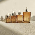 Glass Bottle Essential Oil Bottle Dropper Bottle Brown Stock New 15ml 30ml 50ml 100ml Cosmetic Packaging Screen Printing CN;GUA