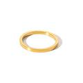 Minimalist INS Design 18K Simple Band Wholesale Stainless Steel Tarnish Free Waterproof Classic Rings for Women