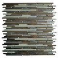 Strip Glass Silver Mirror Mosaics Kit Kat Waterproof Wall Kitchen Backsplash Tile Sticker