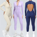 Women's One Piece Bodysuit Long Sleeve Yoga Jumpsuit for Sportswear