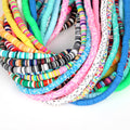 AsVrai U 6mm Multicolor Soft African Polymer Clay Vinyl Heishi Beads Mixed Colour Polymer Clay Disc Spacer Beads for Jewelry DIY