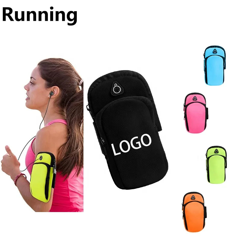 Fashion 2 Zipper Messenger Coin Purse New Trend Mobile Phone Waterproof Neoprene Running Bag Small Arm Band Cycling Bag MegaBDM