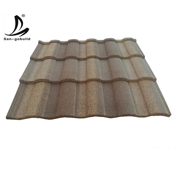 Roman Roof Tiles Stone Coated Metal 30-50 Years Warranty ISO9001 Certified for Hotels/Villas/Commercial Use SGB-007 Model