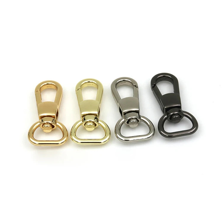 Meetee BK121 13*40mm Spring Snap Hook Clasps Hardware D Ring Shape Tail Dog Buckle for Handbag Strap Swivel Hook Buckle