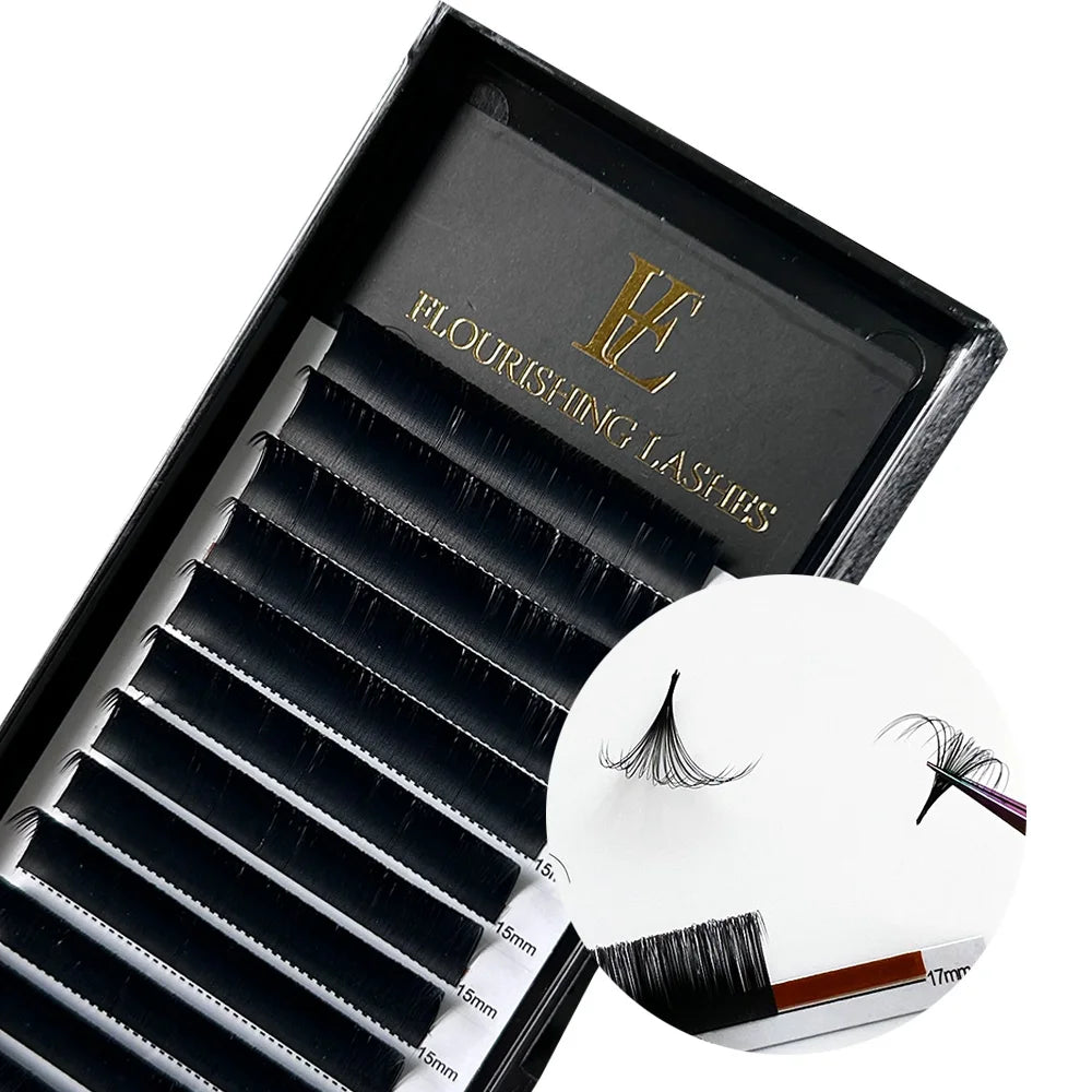 Lash Trays Wholesale 0.03 0.05 0.07 0.10 Easy Fan Volume Eyelash Extension Easy Blooming Eyelash Extension 0.03 0.05 0.07