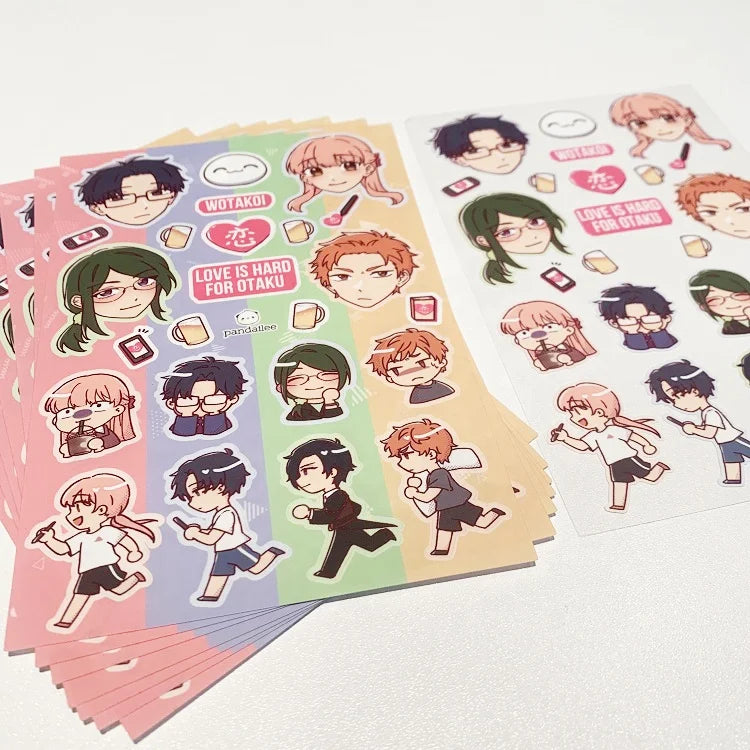 Clear Adhesive Logo Sticker Label Paper Vinyl Die Cut Holographic Stickers Custom Printing Waterproof Kiss Cut Sticker Sheet