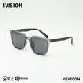 2024 New Fashion TR90 Luxury Sunglasses Custom Logo Square Polarized Sunglasses Black Blue White Gold High Quality Glasses MegaBDM