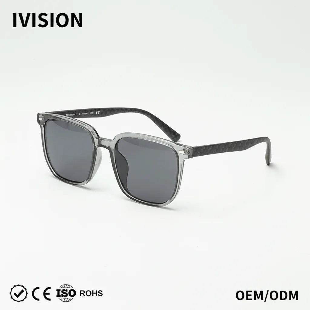 2024 New Fashion TR90 Luxury Sunglasses Custom Logo Square Polarized Sunglasses Black Blue White Gold High Quality Glasses MegaBDM