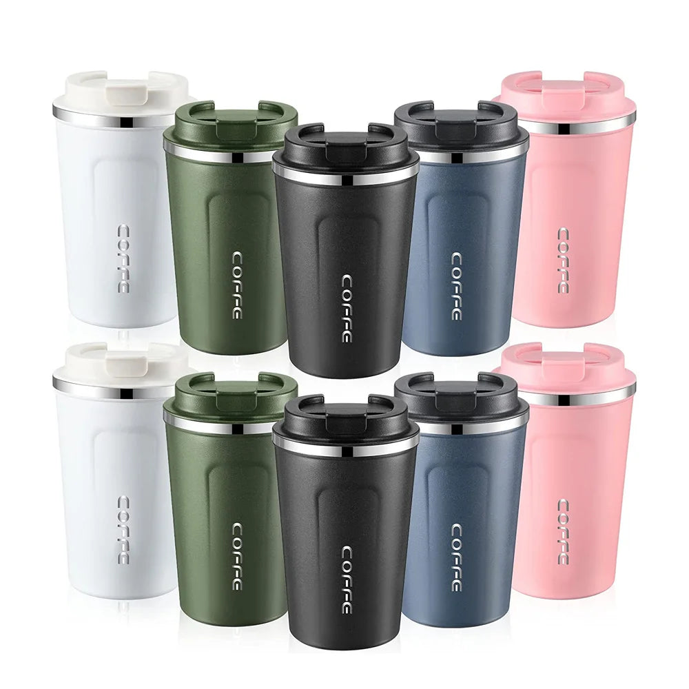 Top Seller 380ml 510ml Eco-friendly Stainless Steel Insulated Coffee Mugs Easy Wash Cute Steel Travel Coffee Mugs Spray Painting