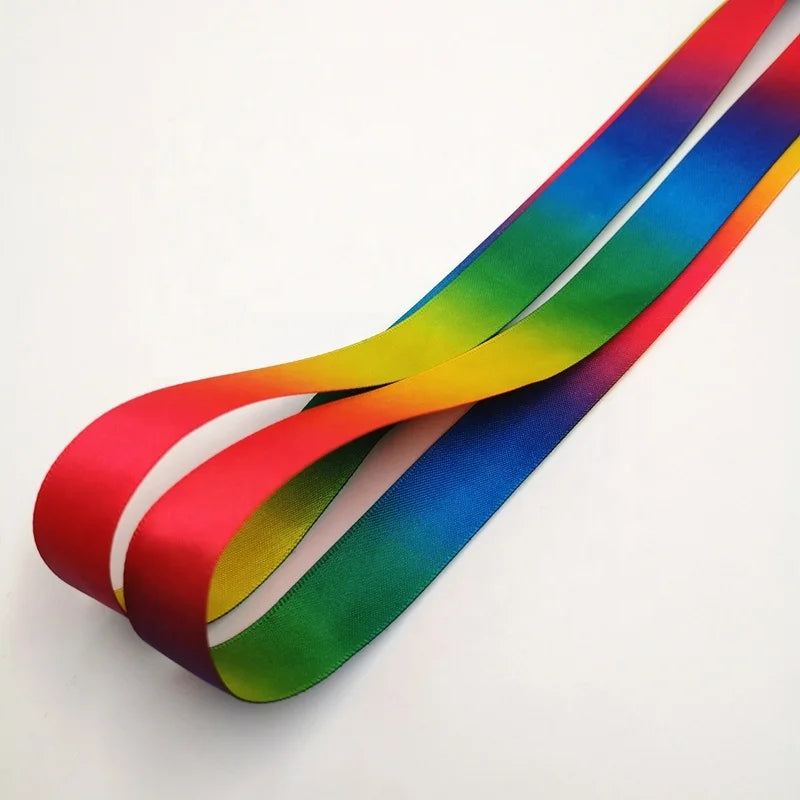 Excellent Quality Flat Ribbon Silk Shoelaces Transparent Plastic Tips Unisex Rainbow Colors Bulk Factory Custom Decorative Pair