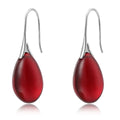 High-Quality Netflix With the Same Ear Hooks Red Drop Earrings Red Agate Necklace Jewelry Set Customized