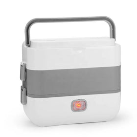 Ready to Ship Portable Metal Electric Lunch Box Two Layers Food Plastic Containers Lunch Box Food Heater