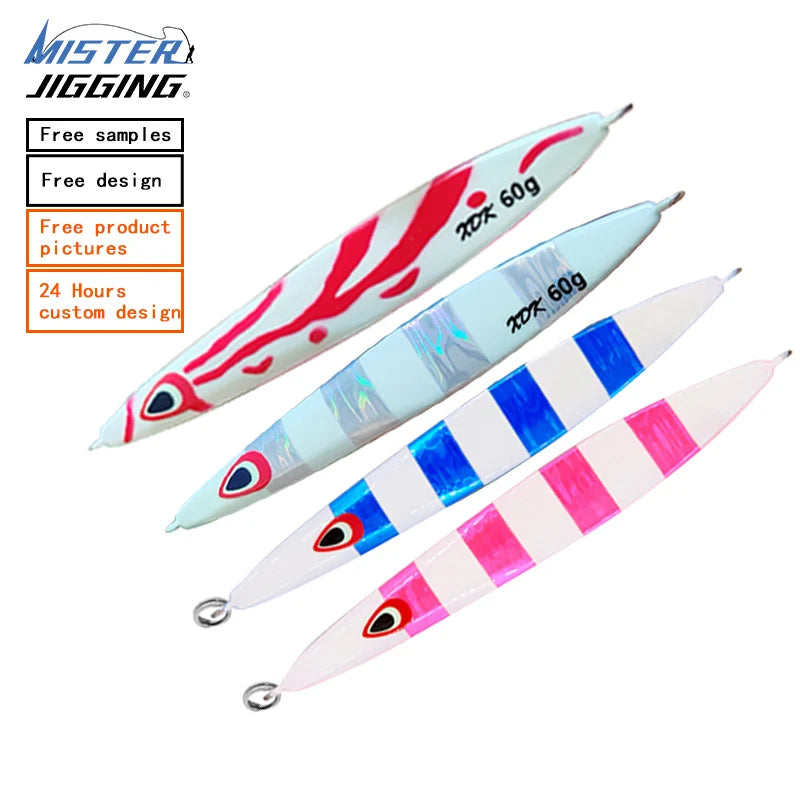 MISTER JIGGING 100g Fishing Lures Metal Lures Fishing Jig Lure Metal Slow Pitch Jigs Fishing