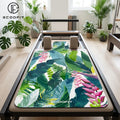 Ecoofit Eco Vegan Suede Tropical Jungle Custom Print Logo Nonslip Non slip Cover Towel Pilates Reformer Mat Custom