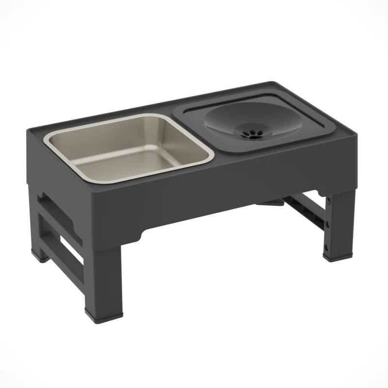 Kingtale Pet Feeding Products Collapsible Lplasticpacity Height Adjustable Stainless Steel Dog Bowlplastic Bowls