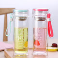 Designed Cute Water Bottle High Borosilicate Double Wall Glass Bottle