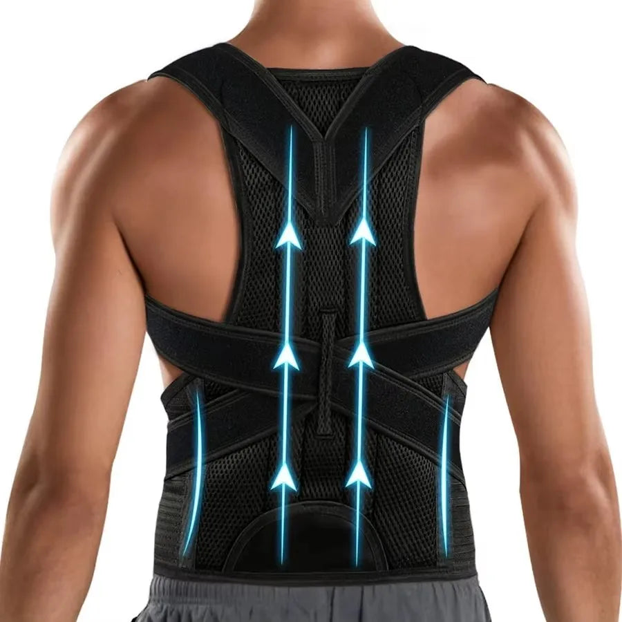 HKJD Adjustable Elastic Back Straightener Posture Correction Belt Protection Breathable Lightweight Eco-Friendly Support