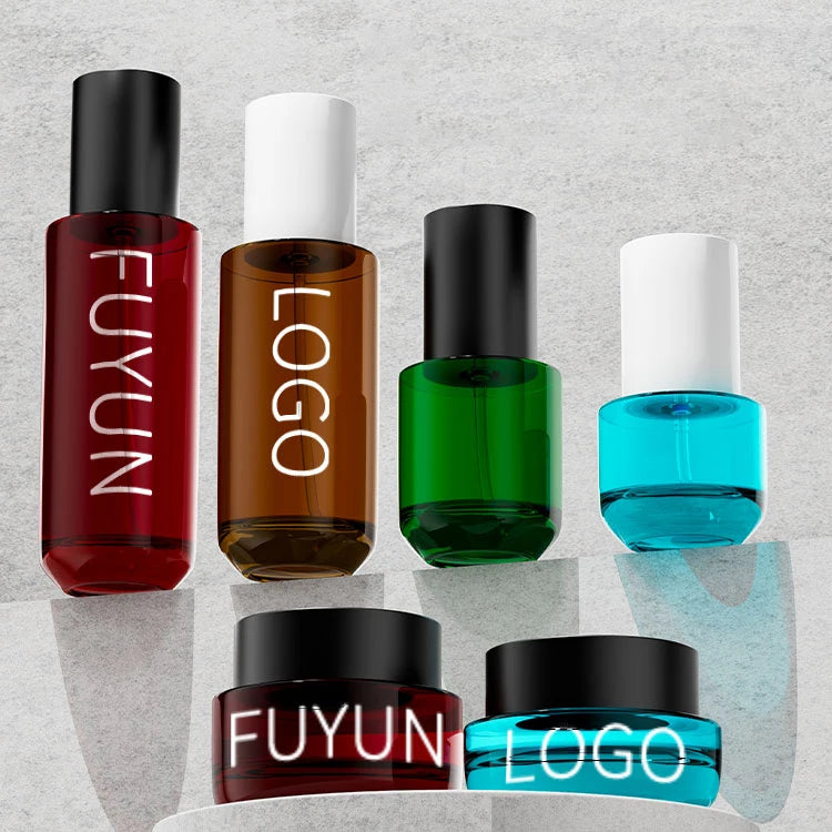 Red 30/50/100/120/150ml Glass Bottles for Mascara Skin Care Serum Cosmetics Packaging Black PP Cap Liquid Foundation Cream Empty